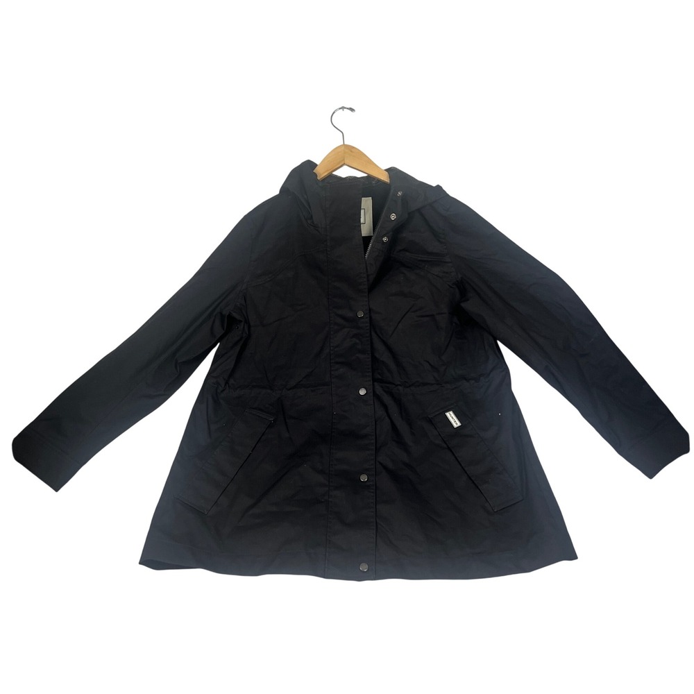 Hunter Black Cotton Hooded Anorak Utility Jacket 1895776 Mens Large